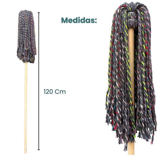Docena de Trapeador Hilaza Negro Mediano