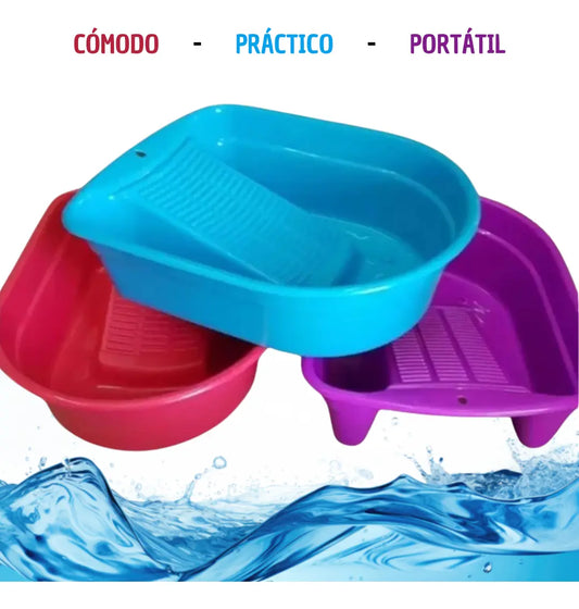 Lavadero Portátil De Plástico Multiusos Charola Lava Fácil Hogari