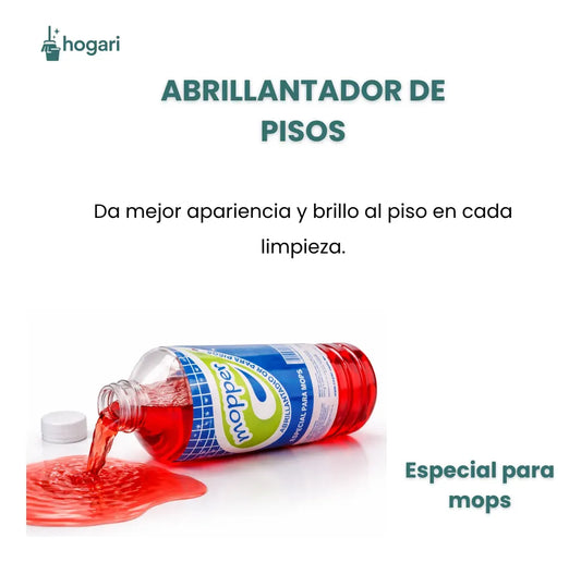 Abrillantador De Pisos Y Muebles Especial Para Mops 1 L Hogari