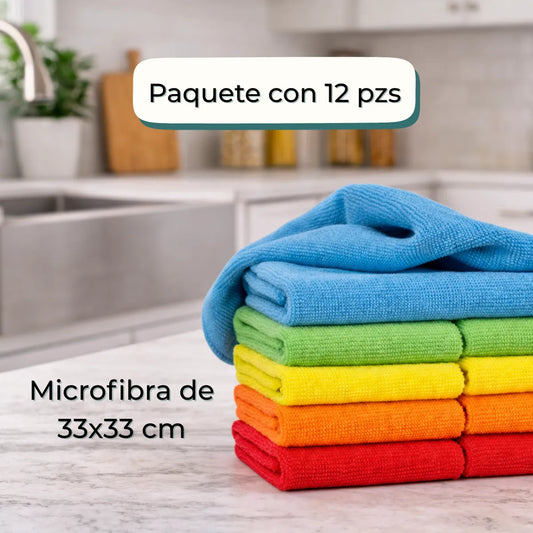Trapos de Microfibra Multiusos 32 x 32 cm Hogari