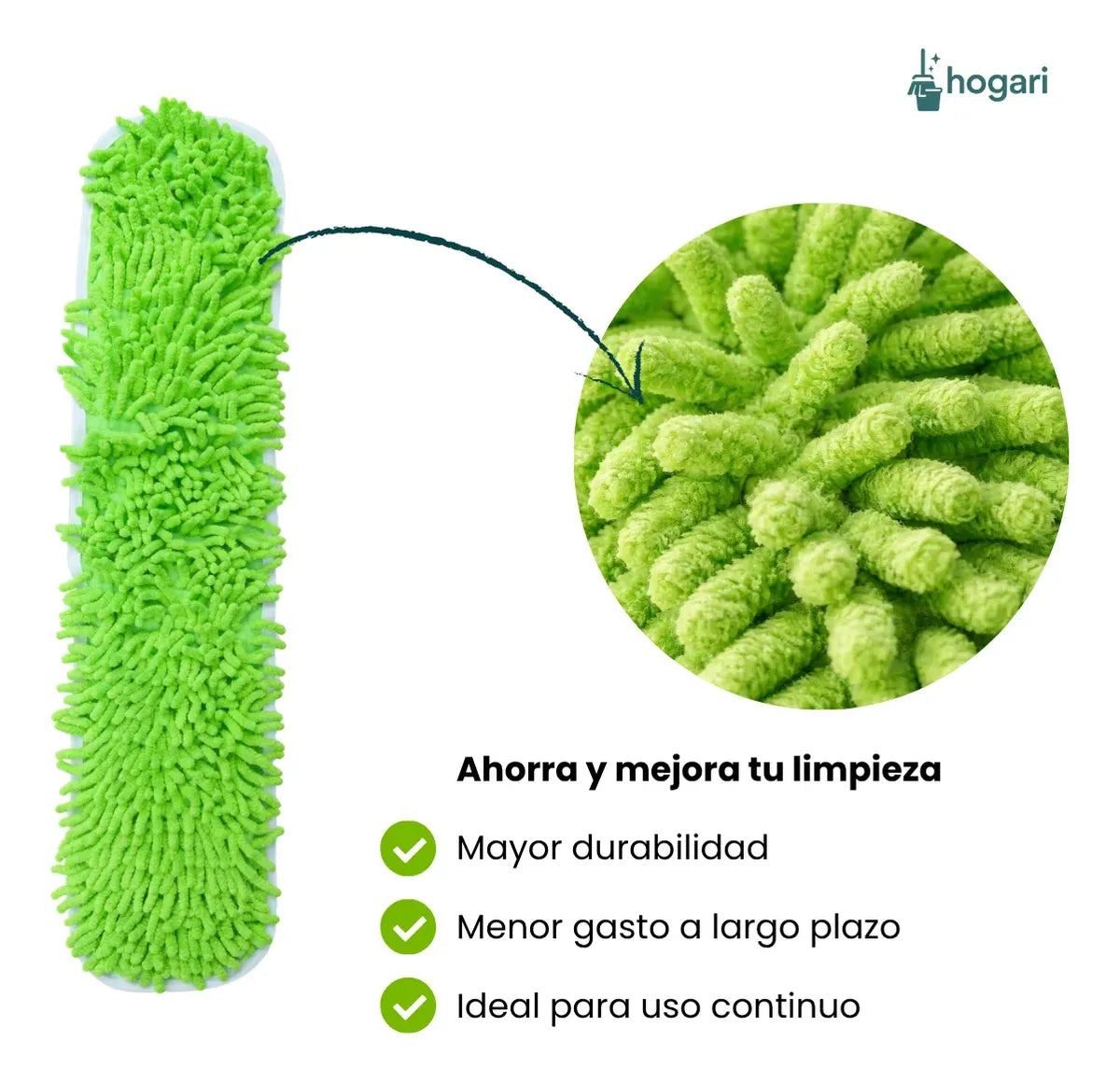 2 Fundas Para Mop De Microfibra 40 cm Hogari