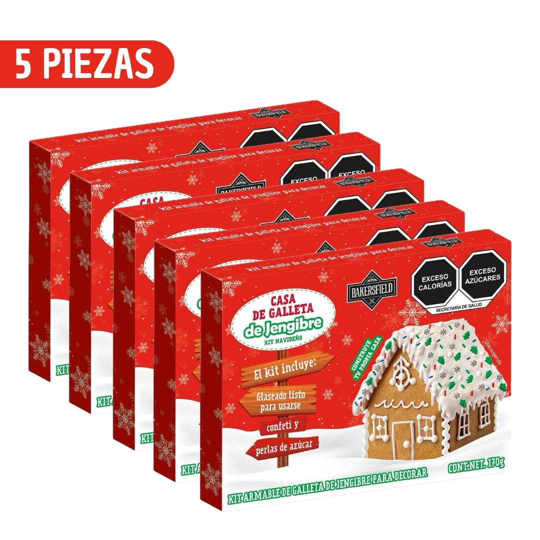 5 Casas De Jengibre Casita De Jengibre De Navidad Comestible