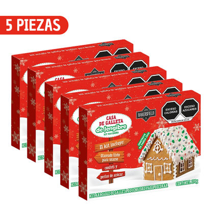 5 Casas De Jengibre Casita De Jengibre De Navidad Comestible