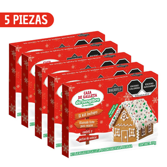 5 Casas De Jengibre Casita De Jengibre De Navidad Comestible
