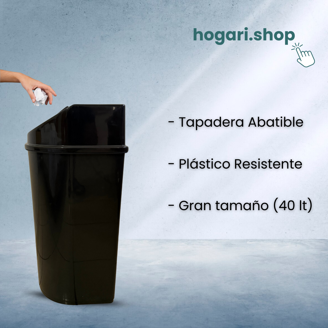 Bote de Basura de Plástico 40 Litros Balancin Hogari
