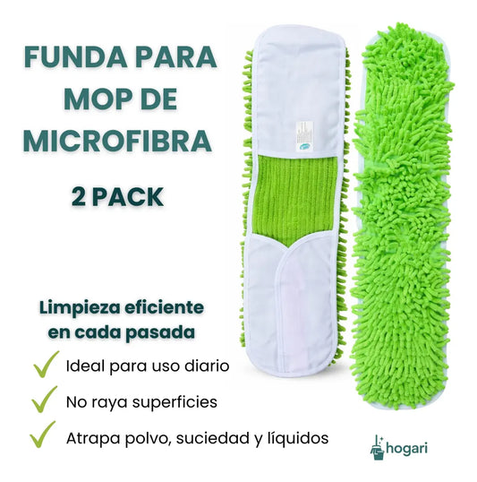 2 Fundas Para Mop De Microfibra 40 cm Hogari