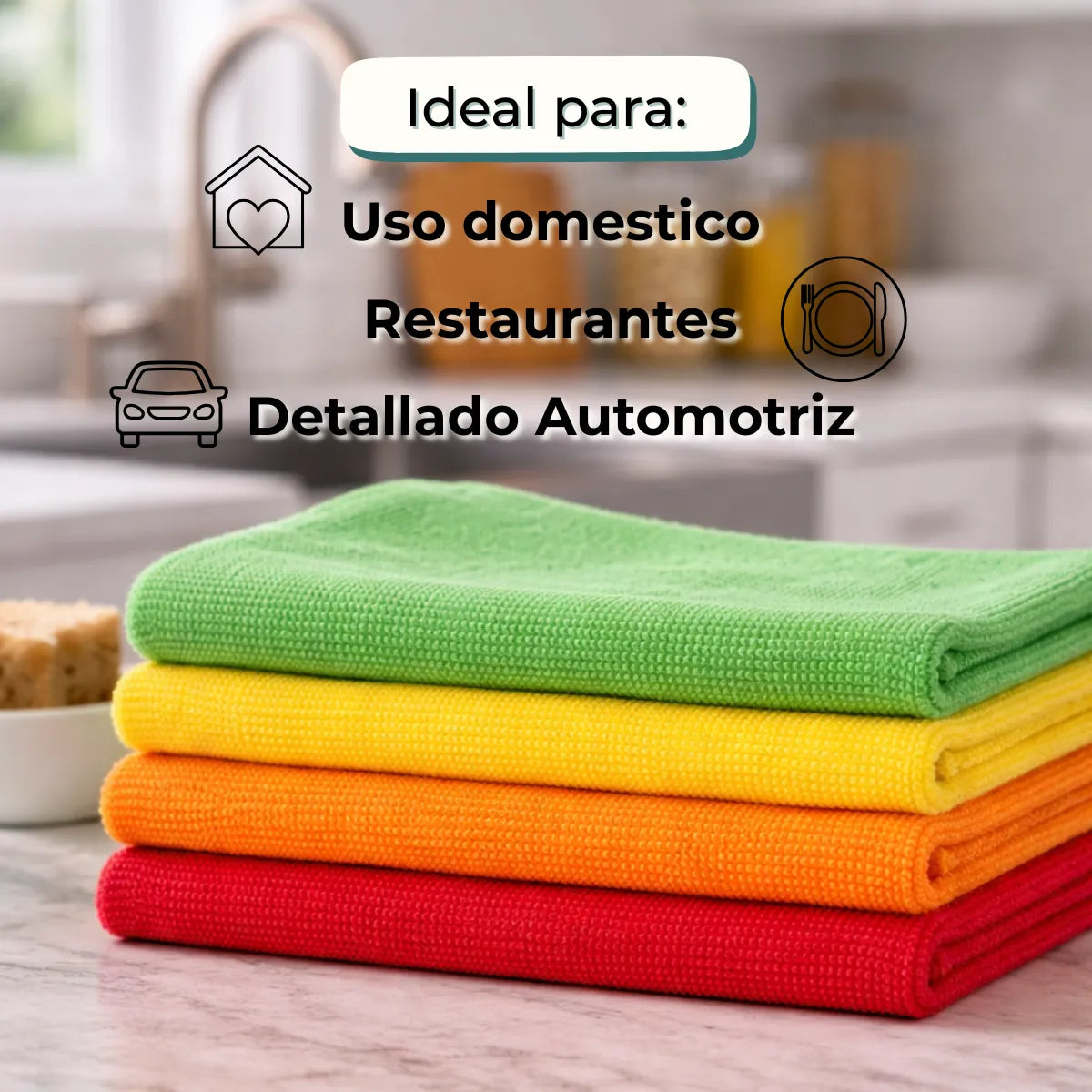 Trapos de Microfibra Multiusos 32 x 32 cm Hogari