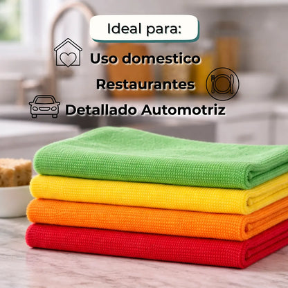Trapos de Microfibra Multiusos 32 x 32 cm Hogari