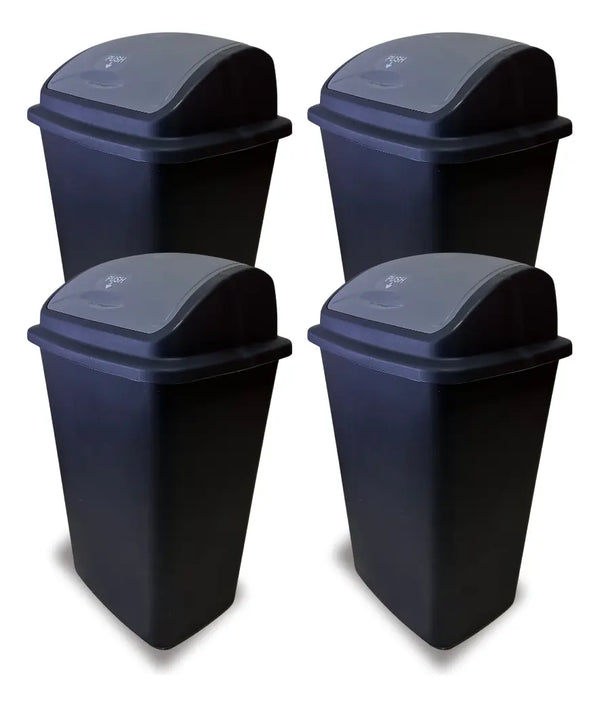 4 Botes De Basura Grande 50l Con Tapa Balancín