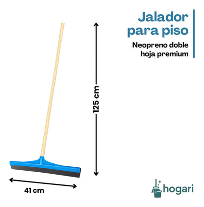 24 Jaladores De Agua Hoja Doble De Neopreno 41 Cm Con Bastón Hogari