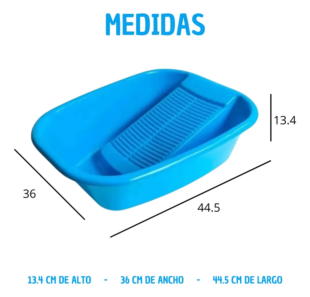 Lavadero Portátil De Plástico Multiusos Charola Lava Fácil Hogari