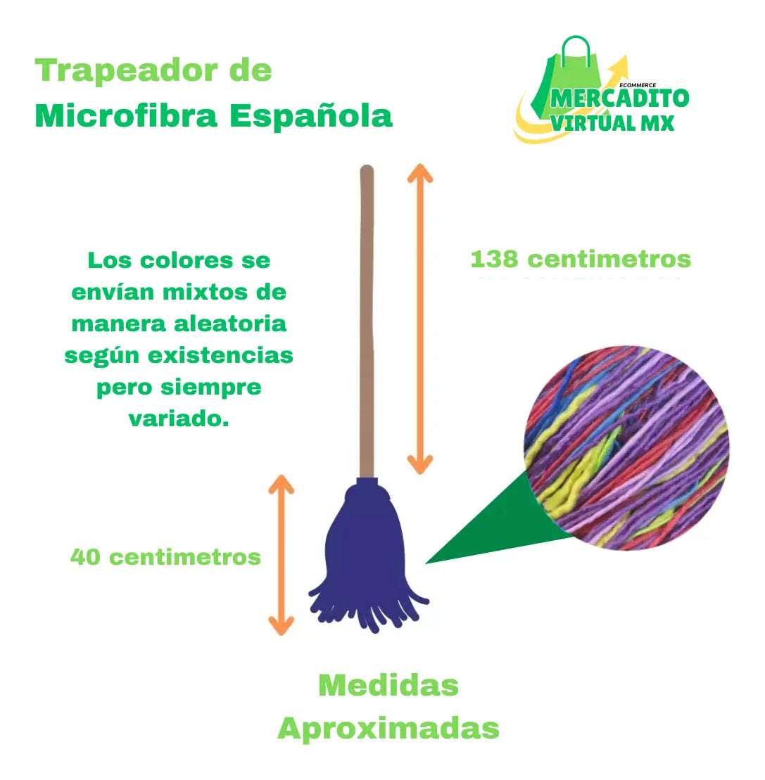 Docena de Trapeador Microfibra Española Jumbo Forjado
