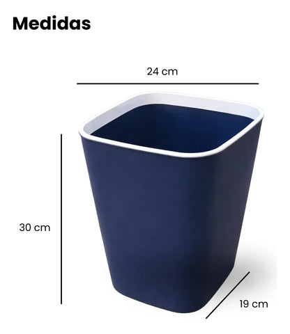 Bote de Basura de Plástico 12 Litros Agarra bolsa Hogari