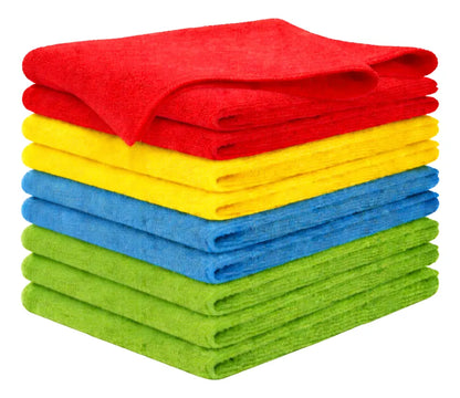 12 Trapos De Limpieza Microfibra Multiusos 32x32 Multicolor