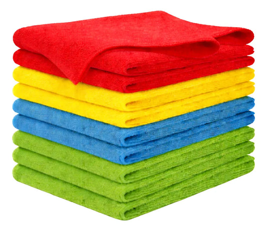 12 Trapos De Limpieza Microfibra Multiusos 32x32 Multicolor