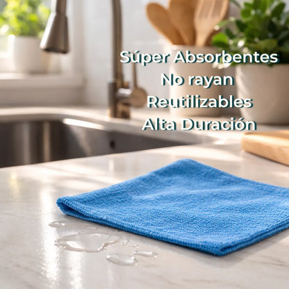 Trapos de Microfibra Multiusos 32 x 32 cm Hogari