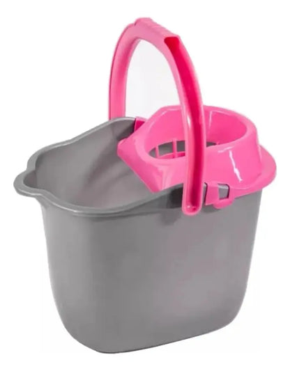 Cubeta Exprimidora Para Trapeador Con Canastilla 15 L Hogari