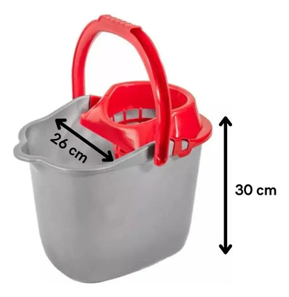 Cubeta Exprimidora Para Trapeador Con Canastilla 15 L Hogari