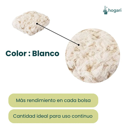 Estopa Blanca Fina De Limpieza 2 kg Hogari