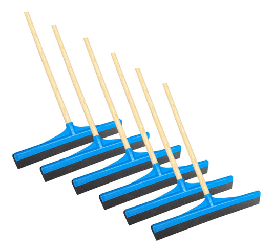 6 Jaladores De Agua Hoja Doble De Neopreno 41 Cm Con Mango