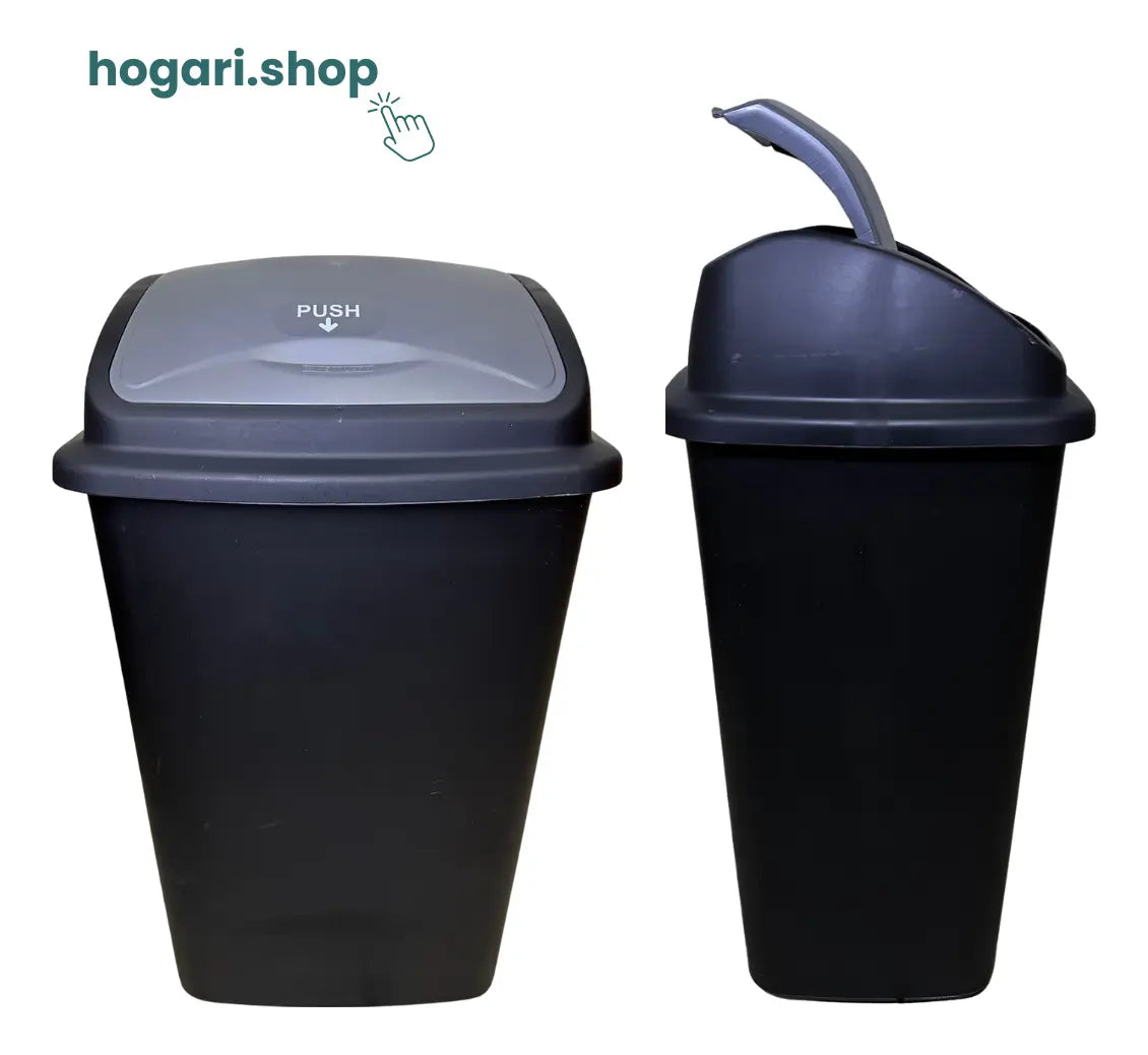 12 Botes de Basura de Plástico 50 Litros Balancin Hogari