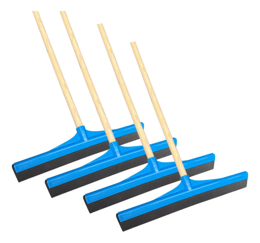 4 Jaladores De Agua Hoja Doble De Neopreno 41 Cm Con Mango