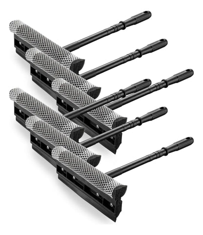 Limpia Vidrios Manual Con Jalador Y Esponja 6 Pzs