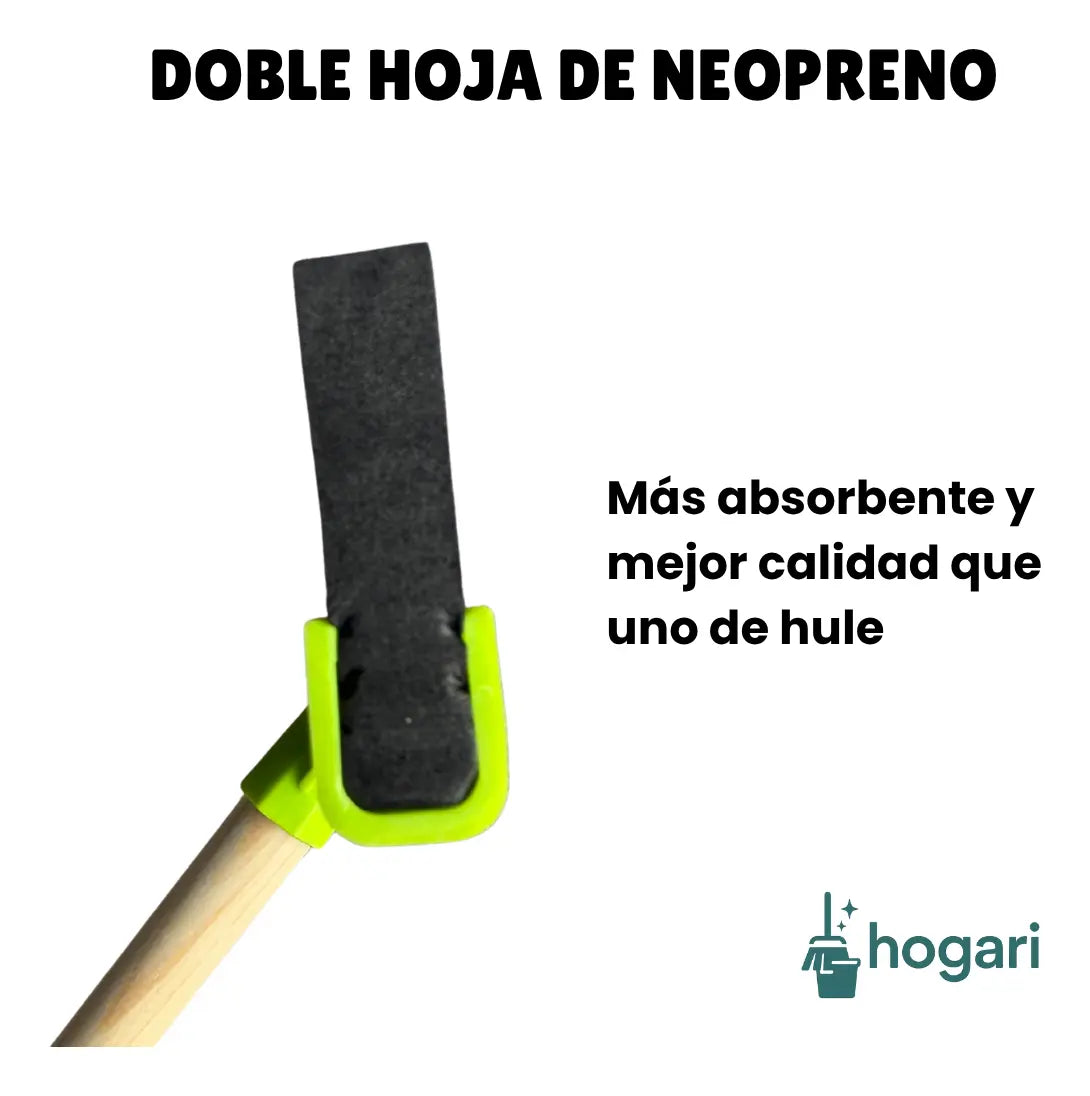 24 Jaladores De Agua Hoja Doble De Neopreno 41 Cm Con Bastón Hogari