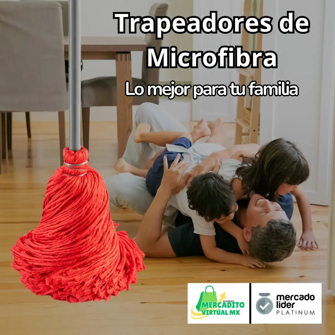 8 Trapeadores Microfibra Española Jumbo Premium Hogari