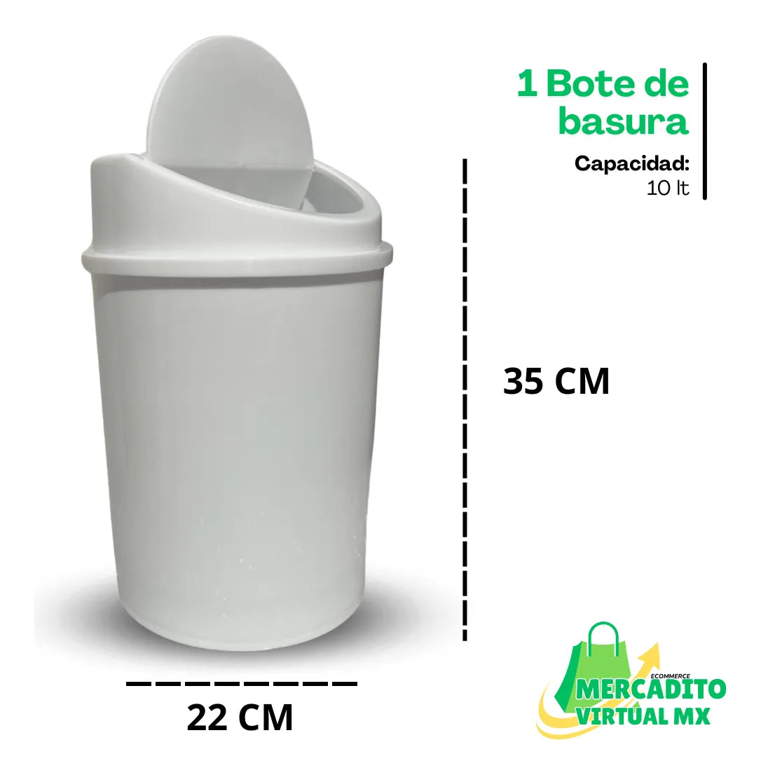 Cesto - Bote De Basura Chico Con Tapa Tipo Balancín Ferplast
