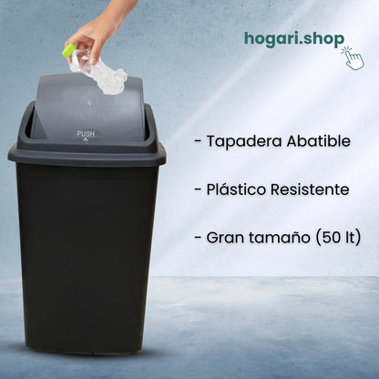 Bote de Basura de Plástico 50 Litros Balancin Hogari