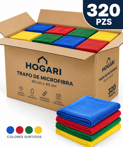 Trapos de Microfibra Multiusos 40 x 40 cm Hogari